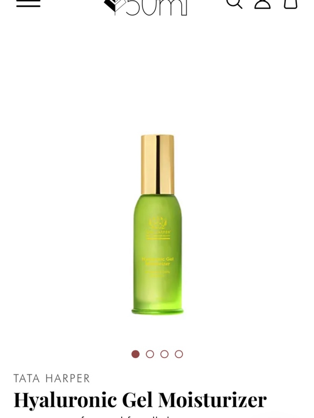 Tata Harper Green Frosted Hyaluronic Gel Moisturizer with Gold Cap NWT - Picture 2 of 12